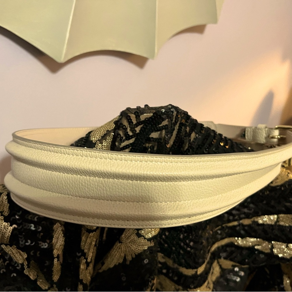 BCBG ivory waist belt